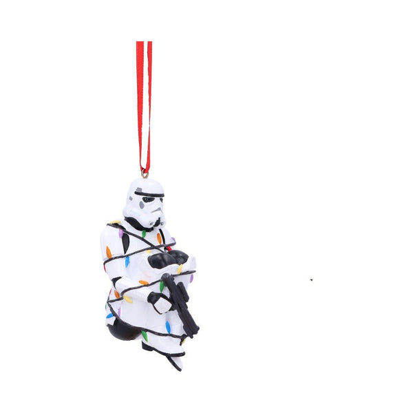 Stormtrooper In Fairy Lights Hanging Ornament 9cm - GiftMasters.co.uk