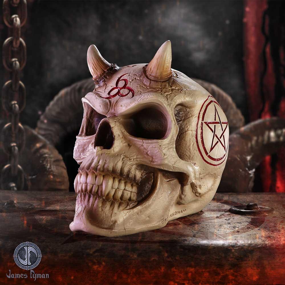 666 Skull (JR) 20cm Ornament - Buy Figurines Medium (15-29cm) at GiftMasters.co.uk