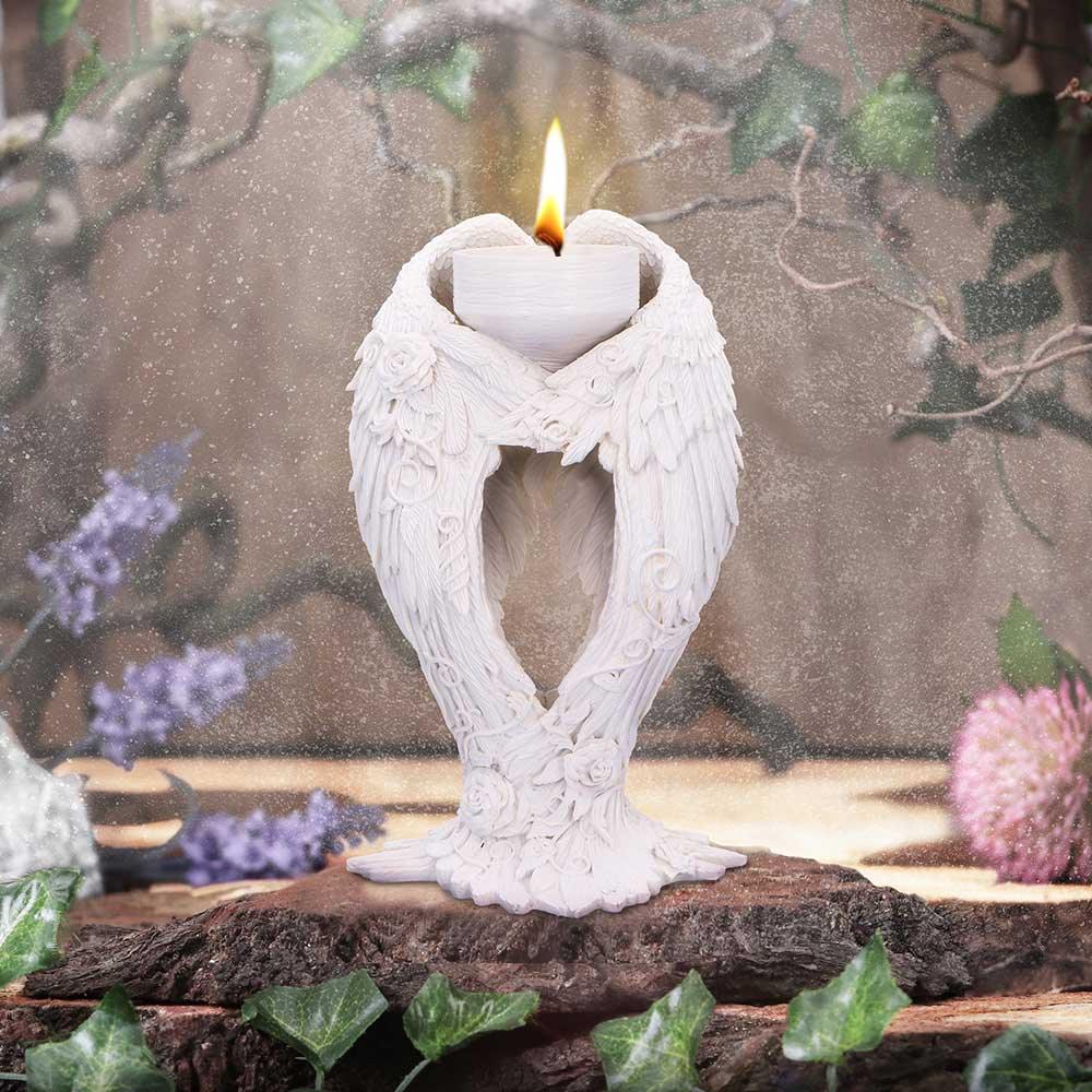 Angel Wings Tea Light Holder 17cm - Buy Candles & Holders at GiftMasters.co.uk