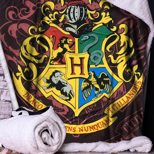 Harry Potter Hogwarts Crest Throw 100*150cm - GiftMasters.co.uk