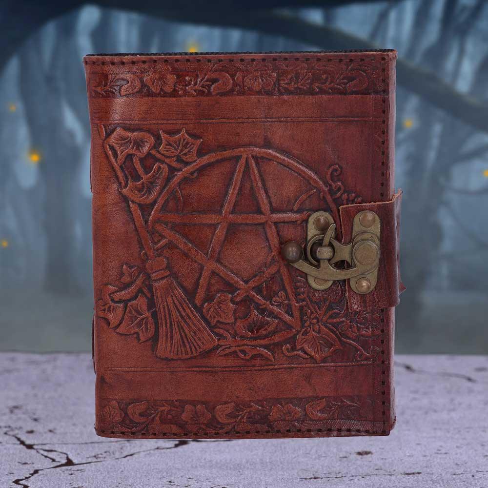 Pentagram Leather Emboss Journal+Lock(SIW) - Buy Leather Journals at GiftMasters.co.uk