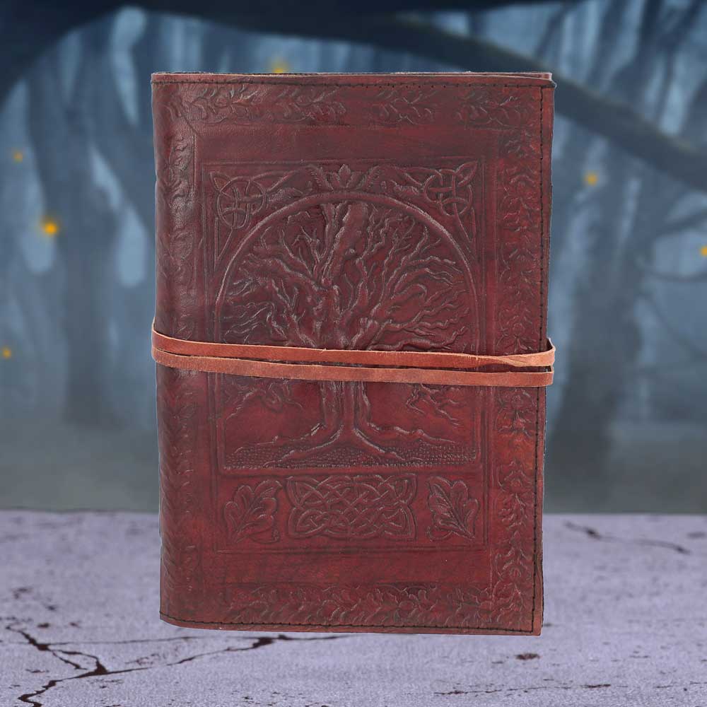 Tree Of Life Leather Embossed Journal 18 x 25cm - Buy Leather Journals at GiftMasters.co.uk