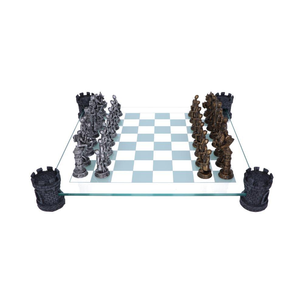 Medieval Knight Chess Set 43cm - GiftMasters.co.uk