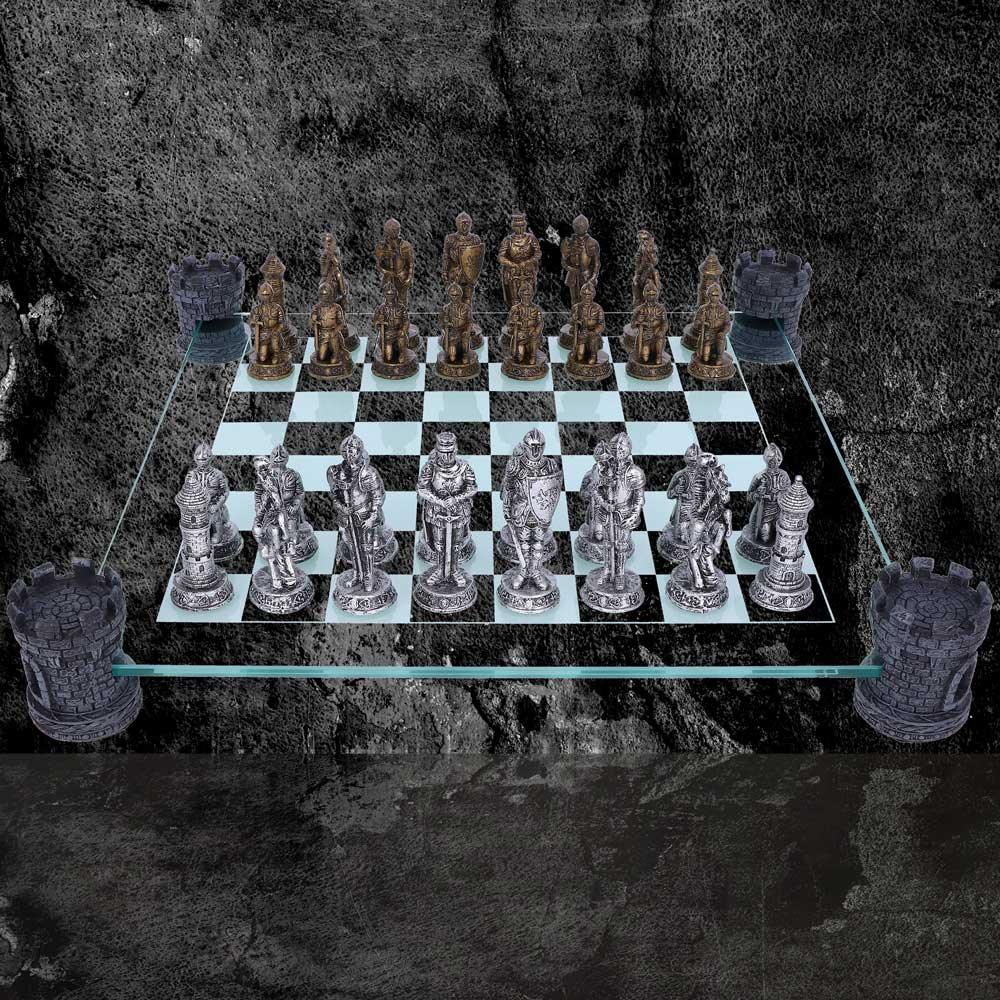Medieval Knight Chess Set 43cm - GiftMasters.co.uk