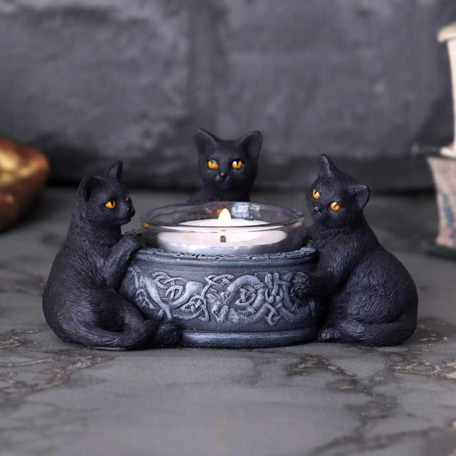 Familiar Trio Tea Light Holder 10cm - Buy Candles & Holders at GiftMasters.co.uk