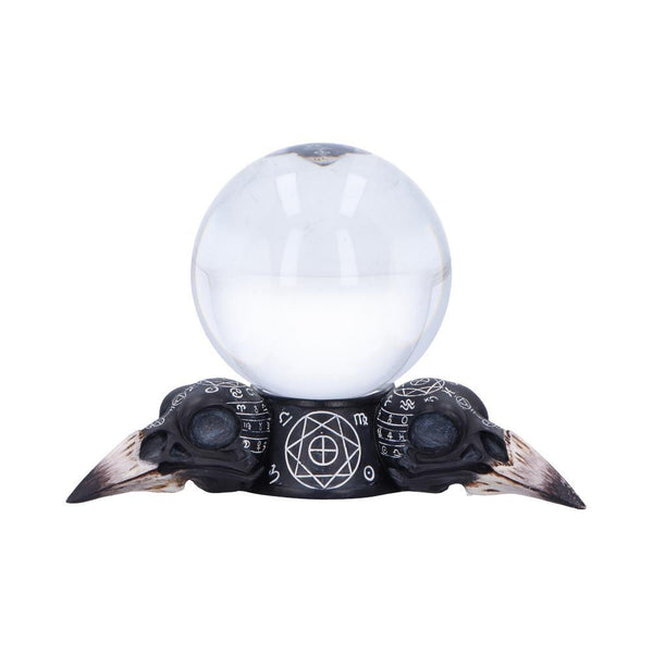 Future of the Raven Crystal Ball and Holder 15cm - GiftMasters.co.uk
