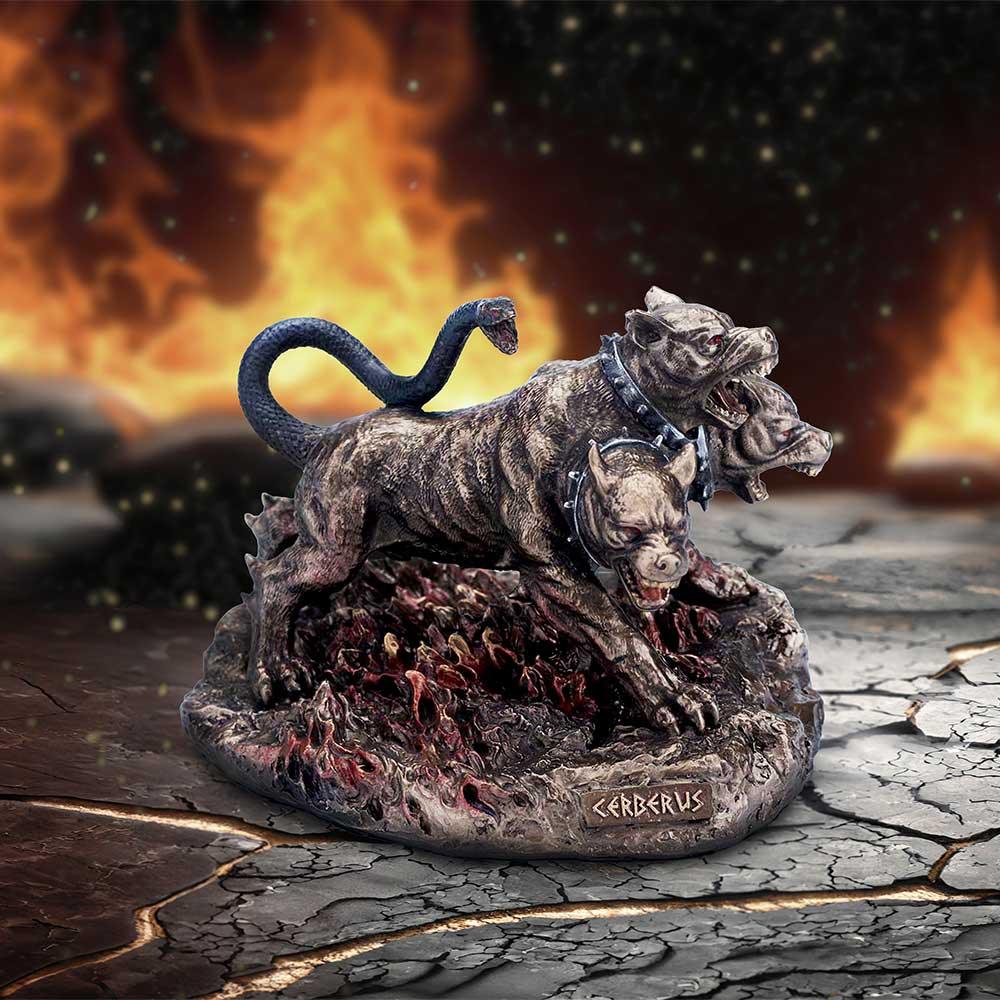Cerberus the Three Headed Hound of Hades 11cm Ornament - Buy Figurines Small (Under 15cm) at GiftMasters.co.uk
