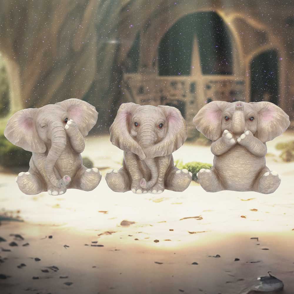 Three Baby Elephants 8cm Ornament - Buy Figurines Small (Under 15cm) at GiftMasters.co.uk