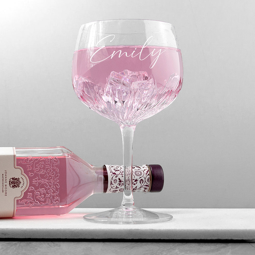 Personalised Crystal Gin Goblet - Buy Glass Wine at GiftMasters.co.uk