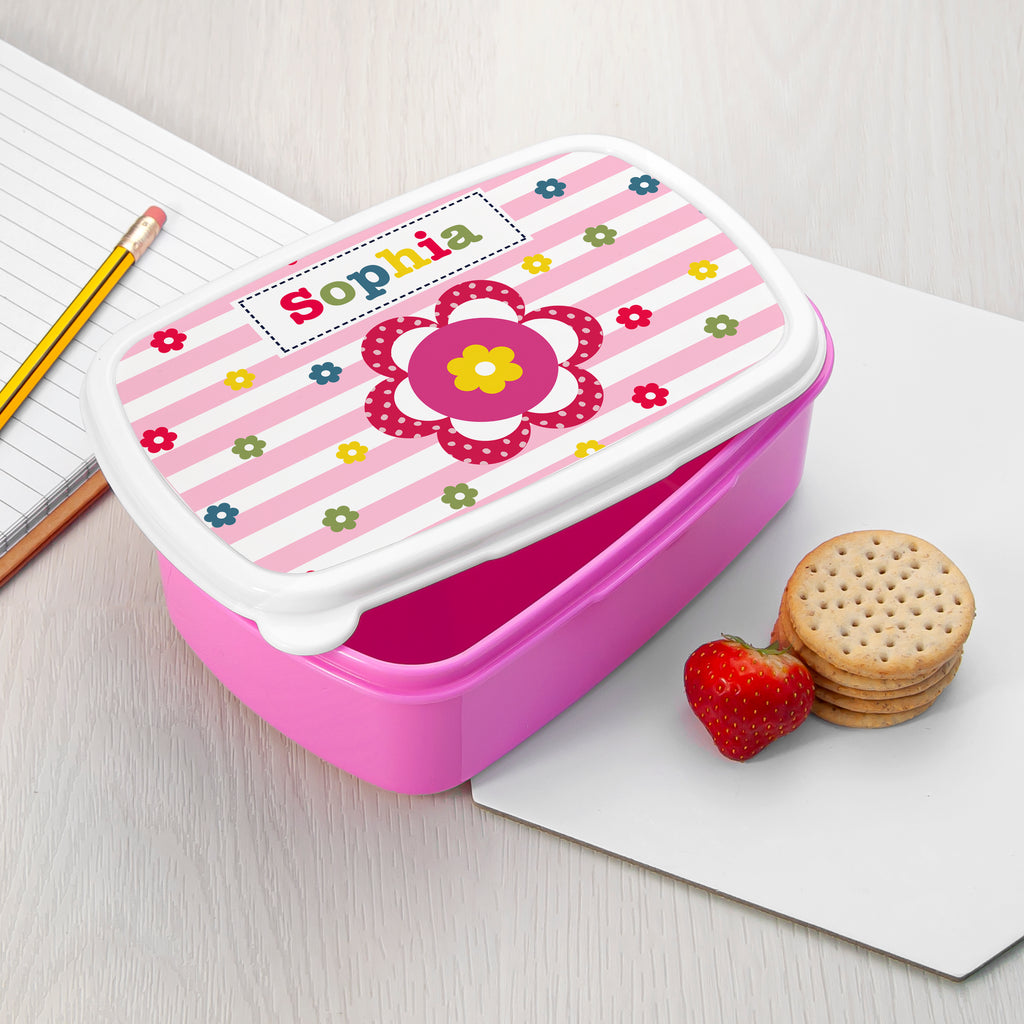 Personalised Girl's Lunch Box - Buy Plastic Lunch Boxes at GiftMasters.co.uk