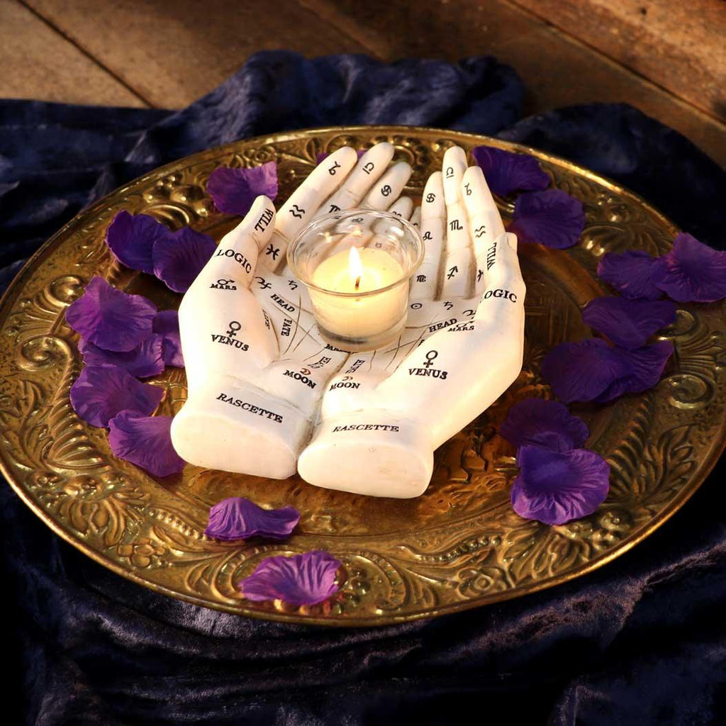 Palmist's Guide (White) 22.3cm - Buy Candles & Holders at GiftMasters.co.uk