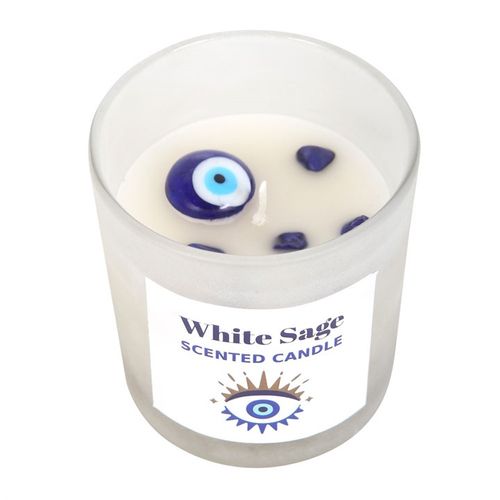 All Seeing Eye White Sage Crystal Chip Protection Candle - Buy  at GiftMasters.co.uk