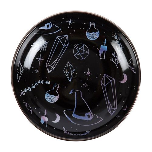 Crystal Witch Incense Holder Plate - GiftMasters.co.uk