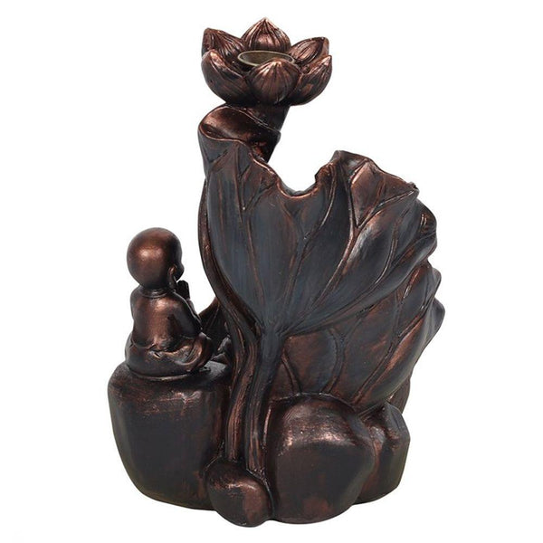 Bronze Effect Buddha Backflow Incense Burner - GiftMasters.co.uk