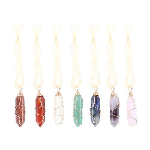 Set of 7 Hanging Crystal Tree Decorations - Buy  at GiftMasters.co.uk
