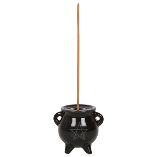 Pentagram Cauldron Ceramic Incense Holder - GiftMasters.co.uk