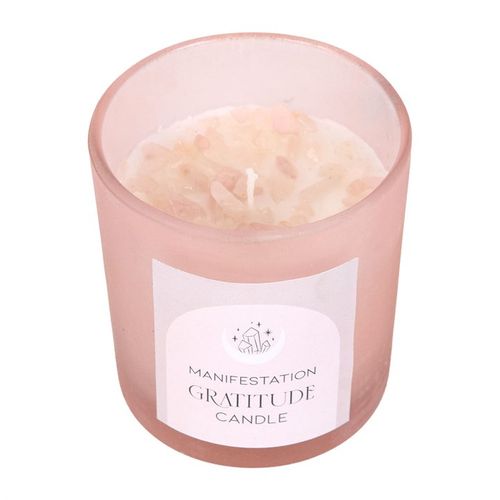 Gratitude Wild Rose Crystal Chip Candle - Buy  at GiftMasters.co.uk