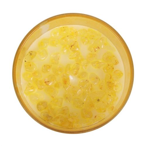 Solar Plexus Chakra Lemon Crystal Chip Candle - GiftMasters.co.uk