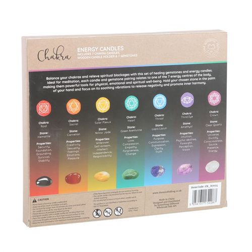 Chakra Energy Candle and Crystal Gift Set - GiftMasters.co.uk