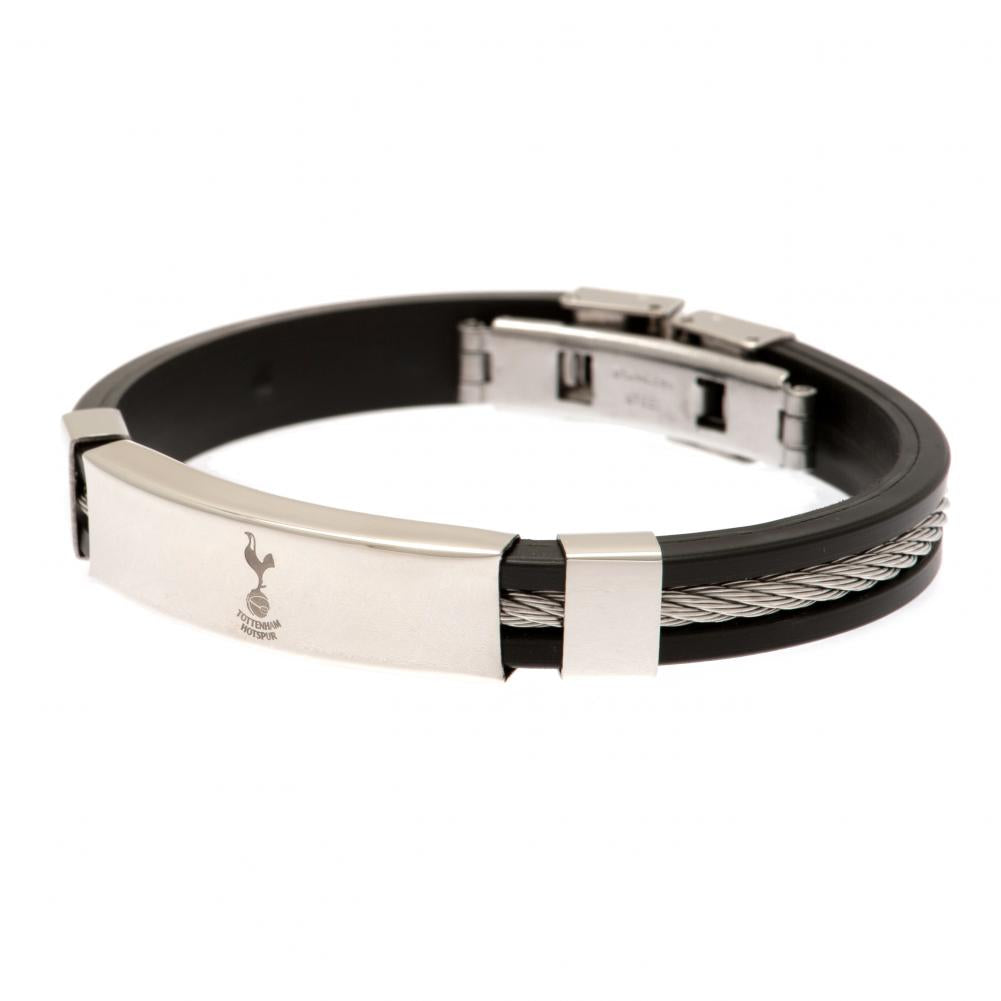 Tottenham Hotspur FC Silver Inlay Silicone Bracelet - Buy Silicone at GiftMasters.co.uk