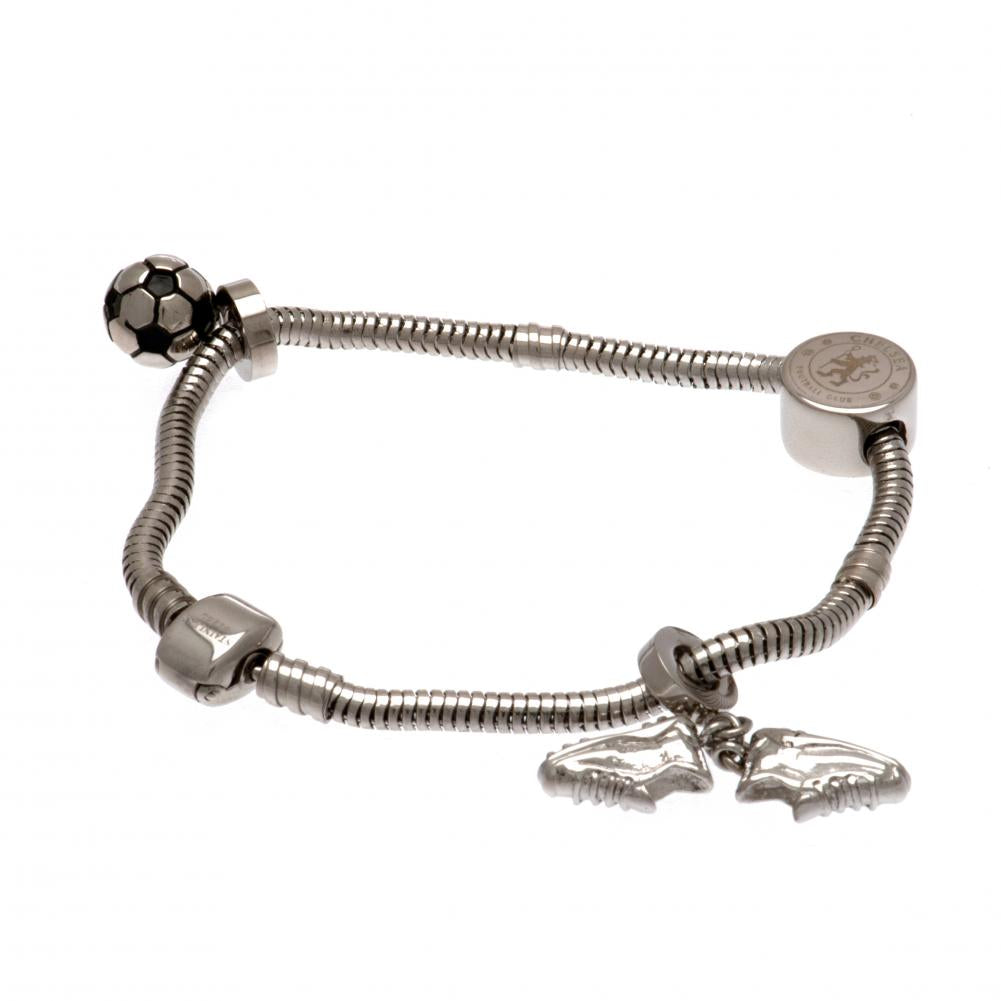 Chelsea FC Charm Bracelet - Buy Stainless Steel at GiftMasters.co.uk