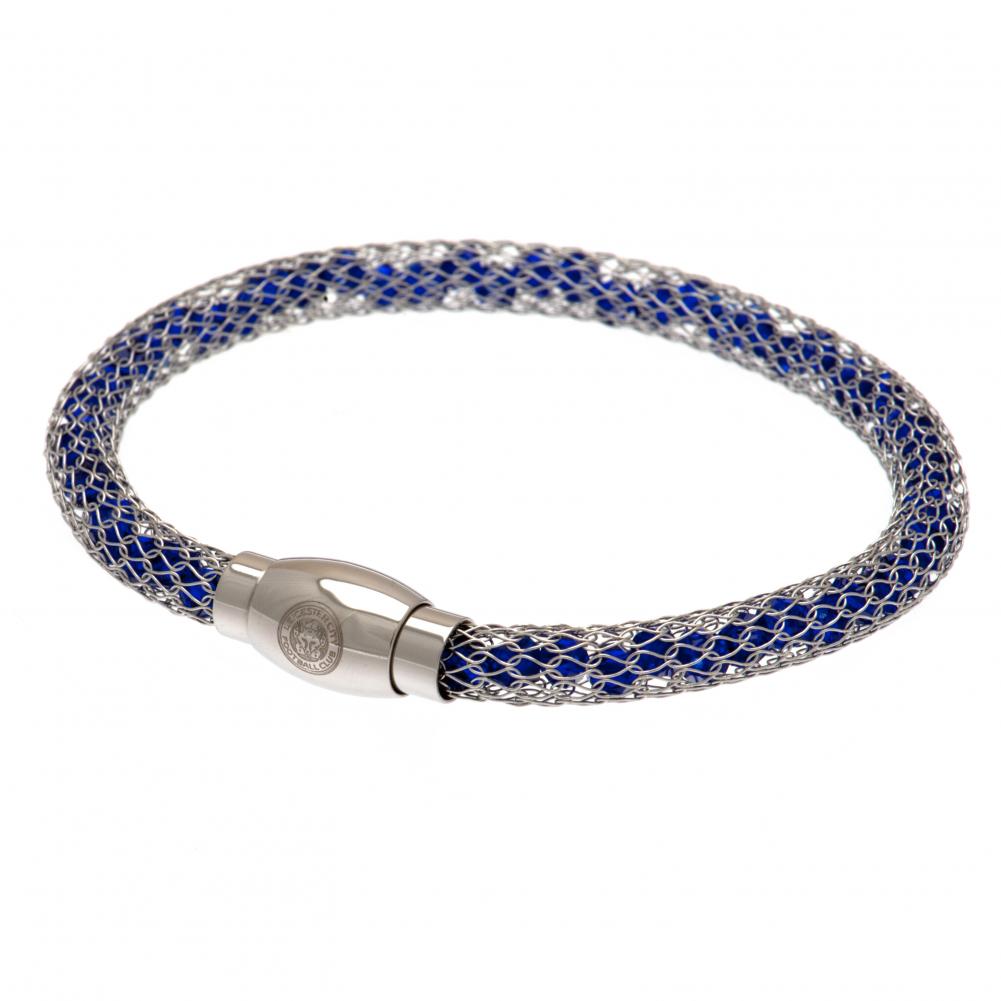 Leicester City FC Caged Bead Bracelet - Buy Stainless Steel at GiftMasters.co.uk