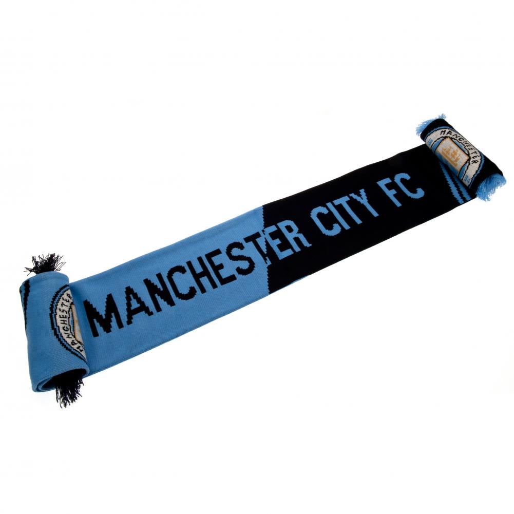 Manchester City FC Vertigo Scarf - Buy Gloves & Scarves at GiftMasters.co.uk
