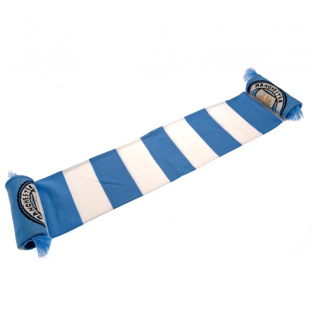 Manchester City FC Bar Scarf - Buy Gloves & Scarves at GiftMasters.co.uk