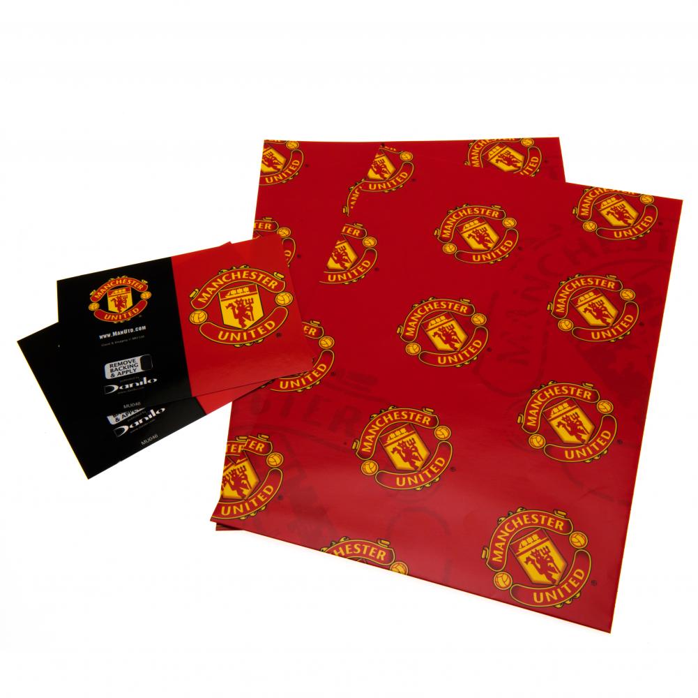Manchester United FC Crest Gift Wrap - Buy Cards & Gift Wrap at GiftMasters.co.uk