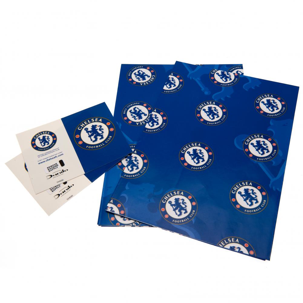 Chelsea FC Crest Gift Wrap - Buy Cards & Gift Wrap at GiftMasters.co.uk