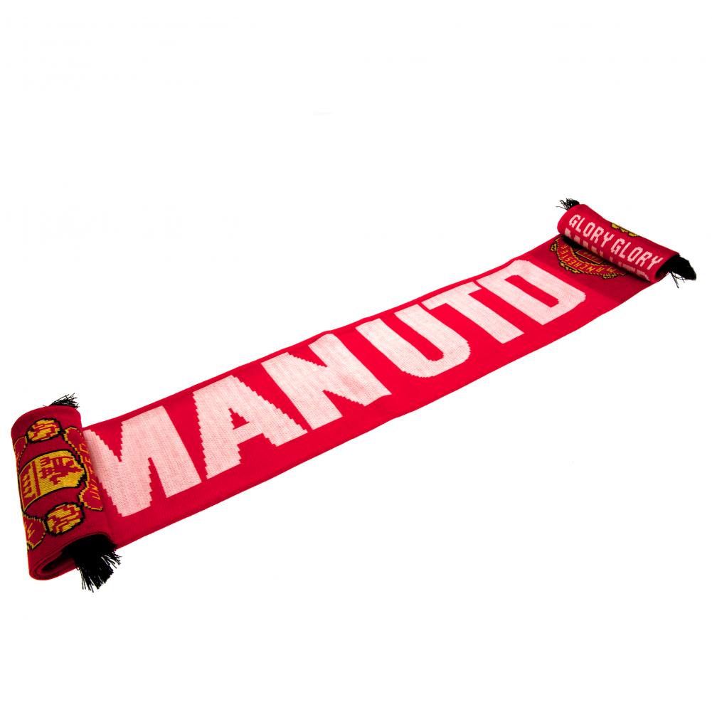 Manchester United FC Glory Glory Scarf - Buy Gloves & Scarves at GiftMasters.co.uk