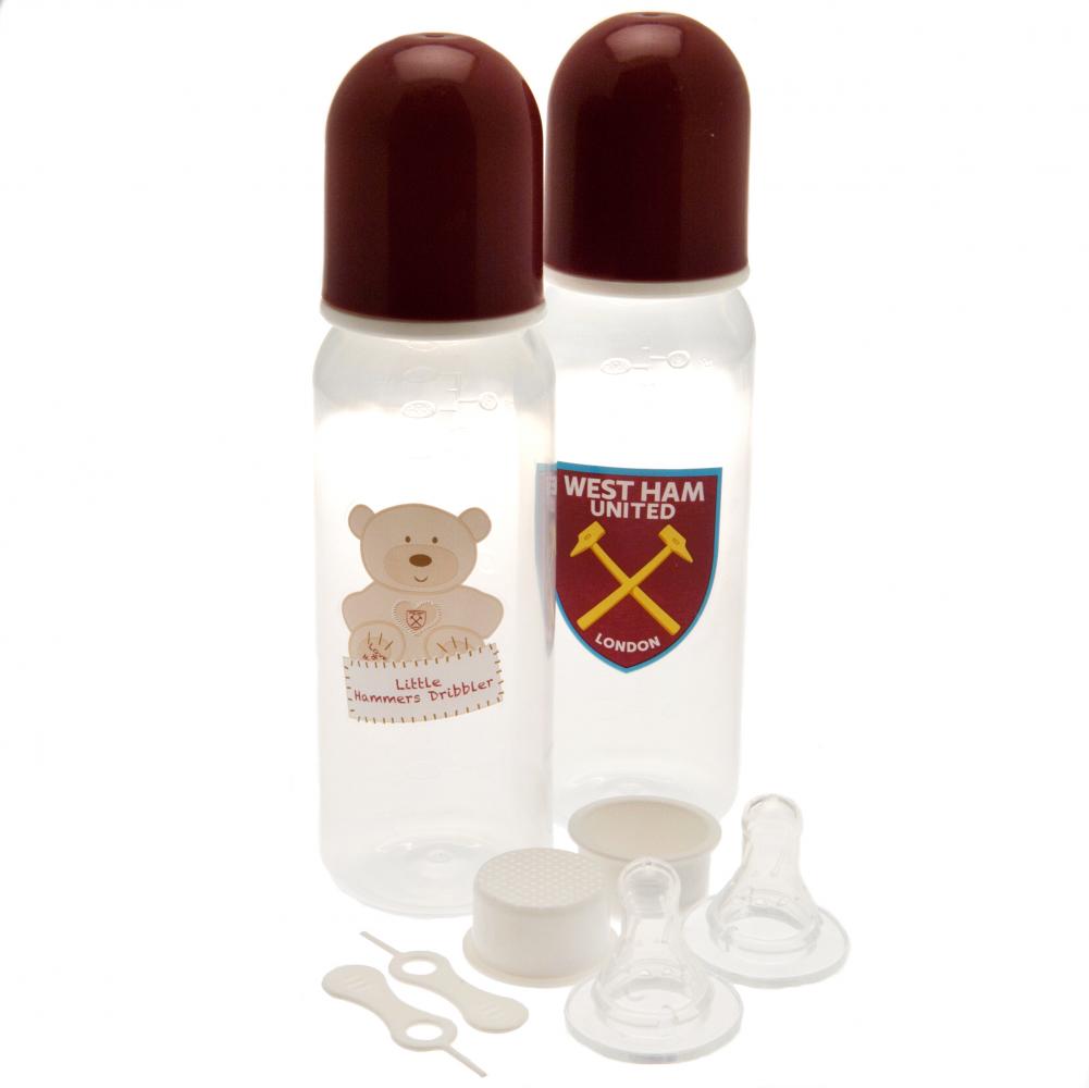 West Ham United FC 2pk Feeding Bottles - Buy Bottles & Soothers at GiftMasters.co.uk