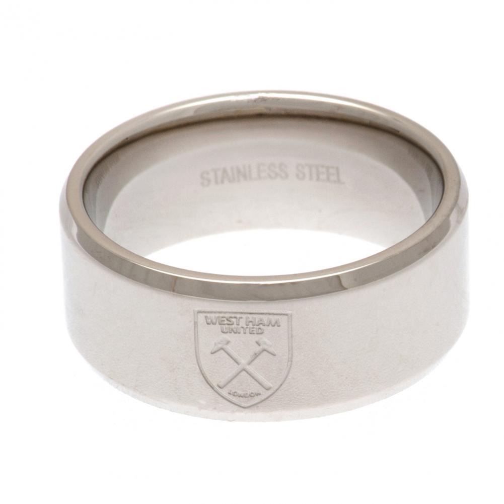 West Ham United FC Band Ring - Buy Stainless Steel at GiftMasters.co.uk