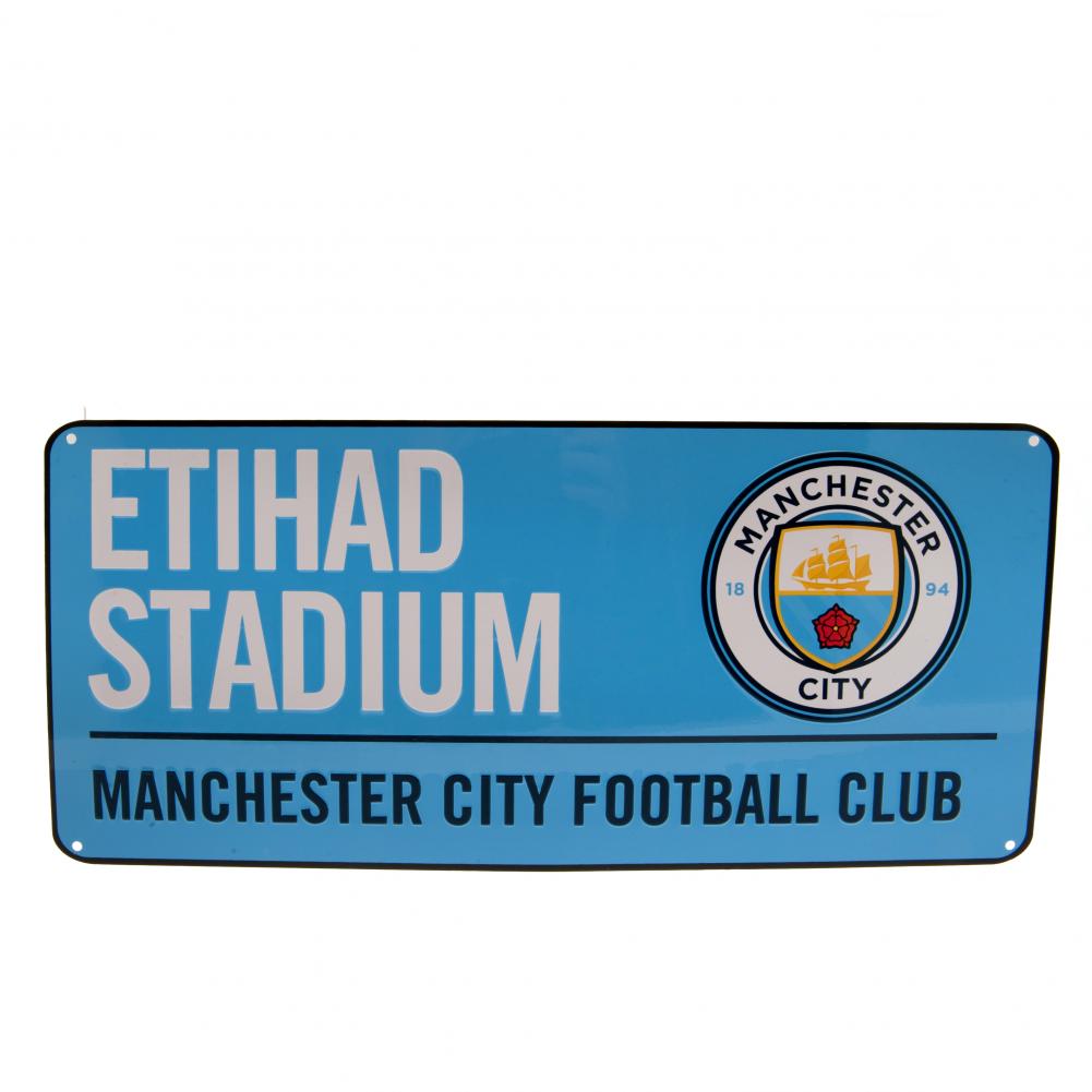 Manchester City FC Colour Street Sign - Buy  at GiftMasters.co.uk