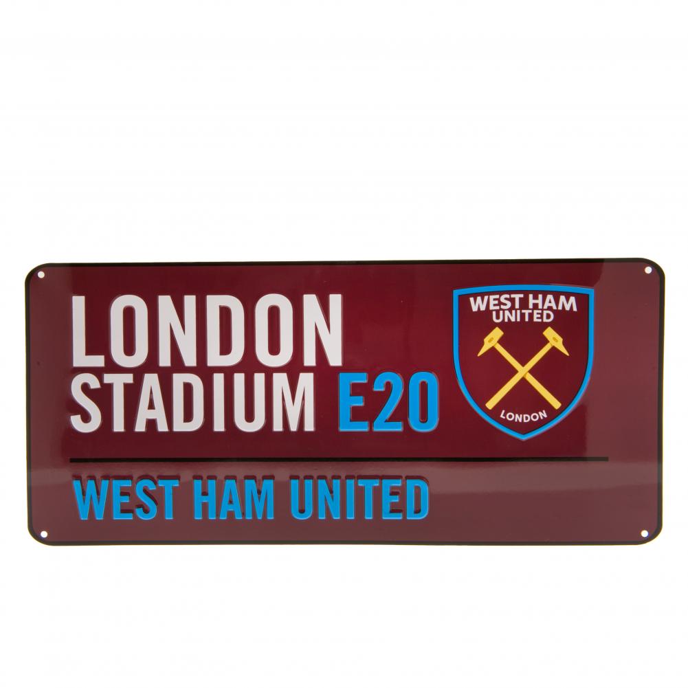 West Ham United FC Colour Street Sign - Buy Metal Signs at GiftMasters.co.uk