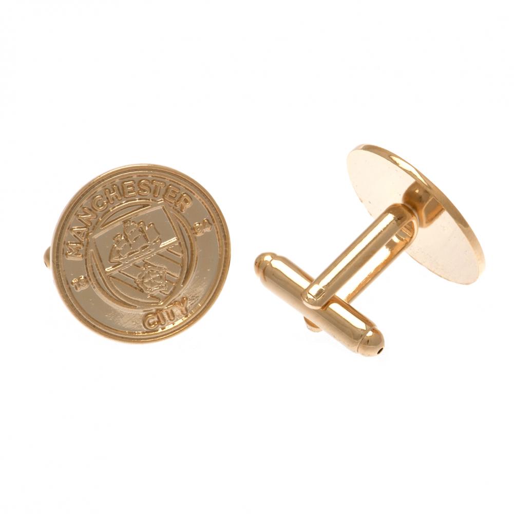 Manchester City FC Gold Plated Cufflinks - Buy Cufflinks at GiftMasters.co.uk