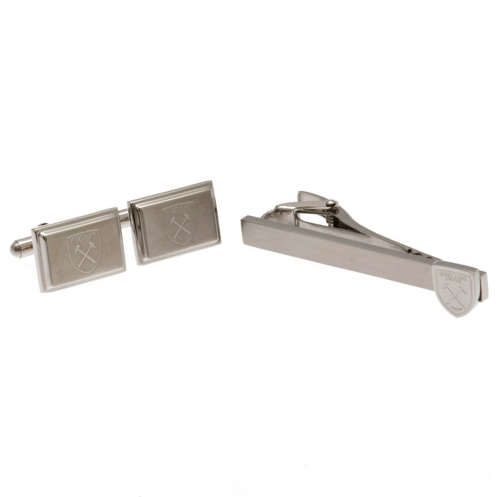 West Ham United FC Tie Slide & Cufflink Set - Buy Ties & Pins at GiftMasters.co.uk