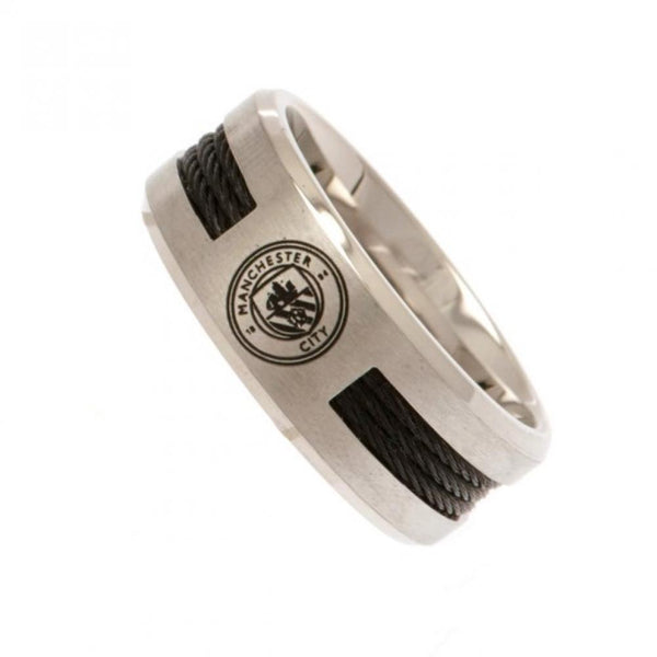 Manchester City FC Black Inlay Ring