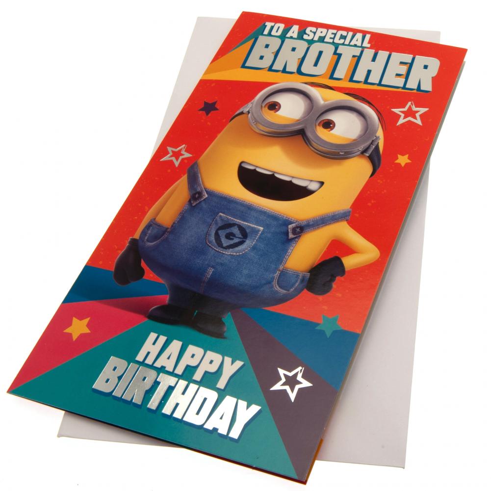 Despicable Me 3 Minion Birthday Card Brother - Buy Cards & Gift Wrap at GiftMasters.co.uk
