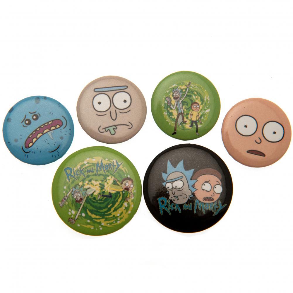 Rick And Morty Button Badge Set - Buy  at GiftMasters.co.uk