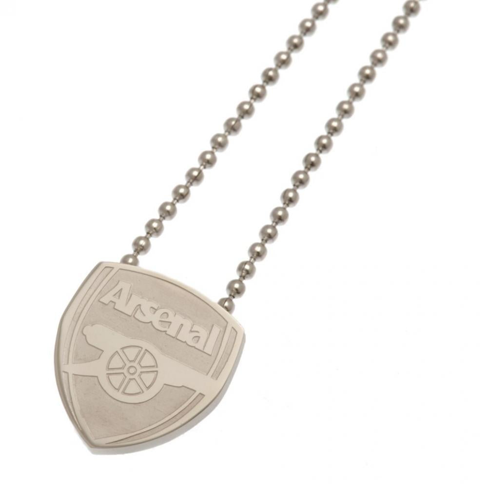 Arsenal FC Stainless Steel Pendant & Chain - Buy Stainless Steel at GiftMasters.co.uk