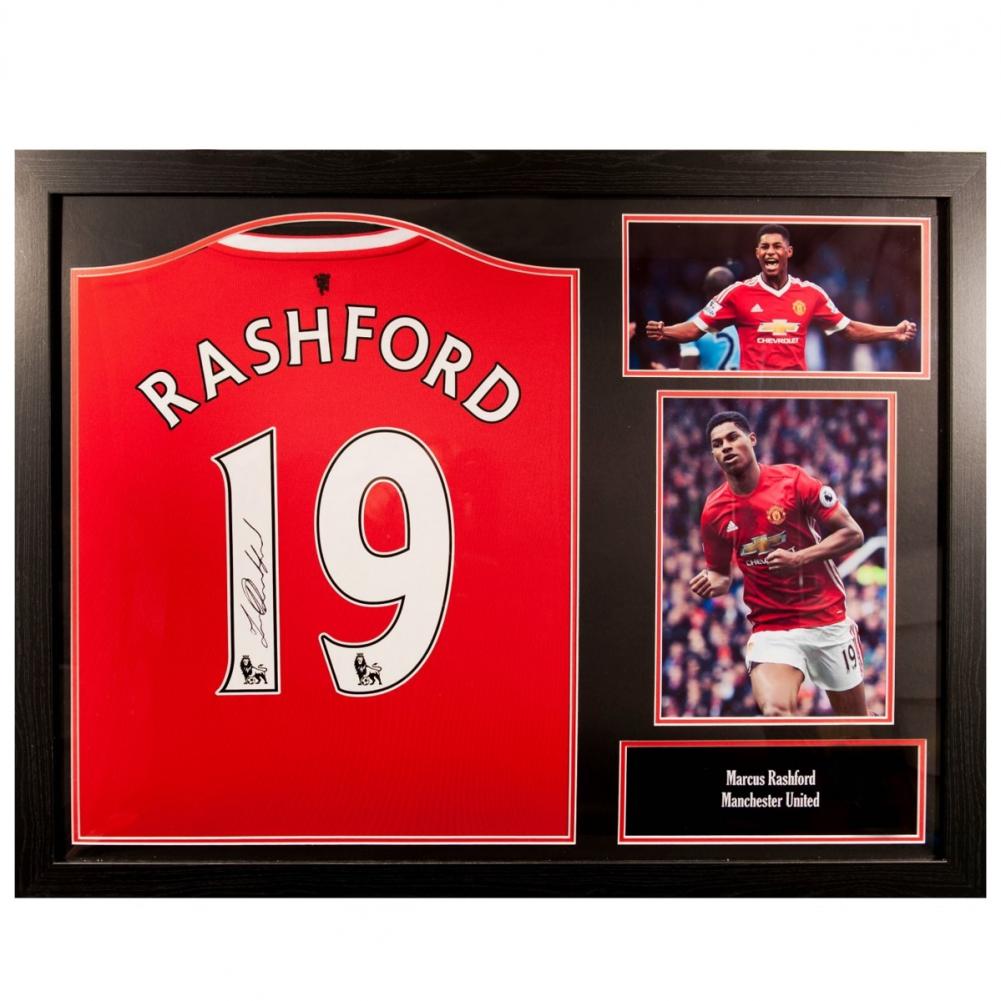 Manchester United FC Rashford Signed Shirt (Framed) - Buy Shirts at GiftMasters.co.uk