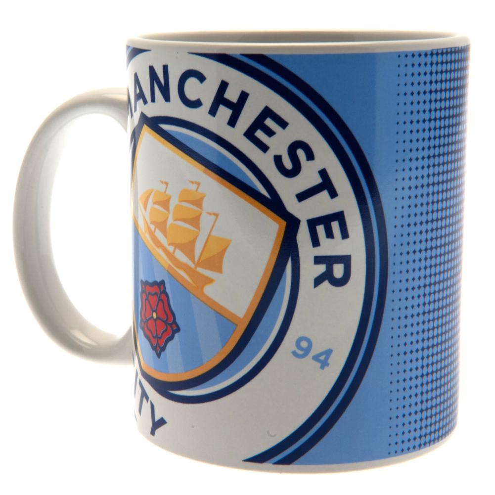 Manchester City FC Halftone Mug - Buy Standard Mugs at GiftMasters.co.uk