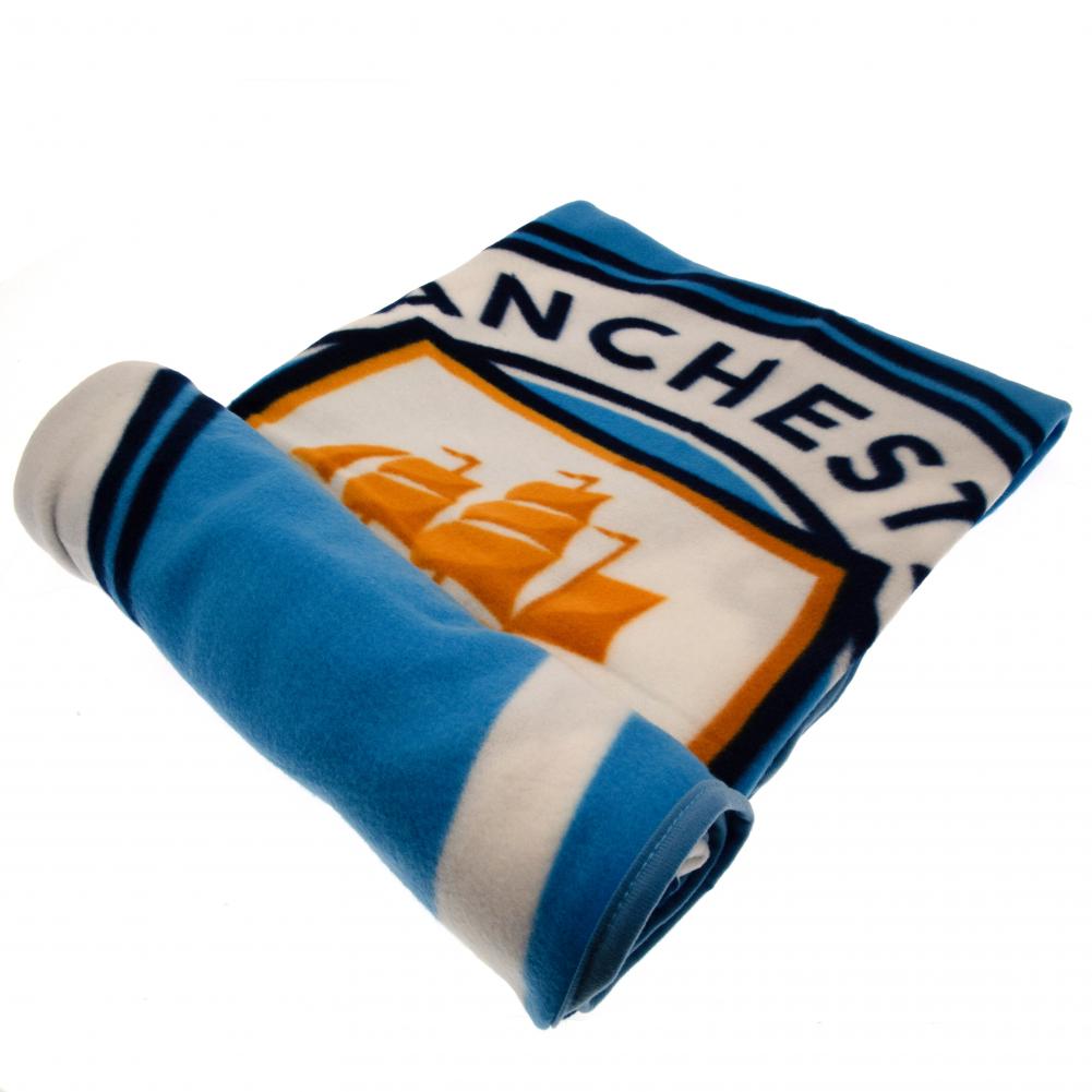 Manchester City FC Pulse Fleece Blanket - Buy Blankets at GiftMasters.co.uk