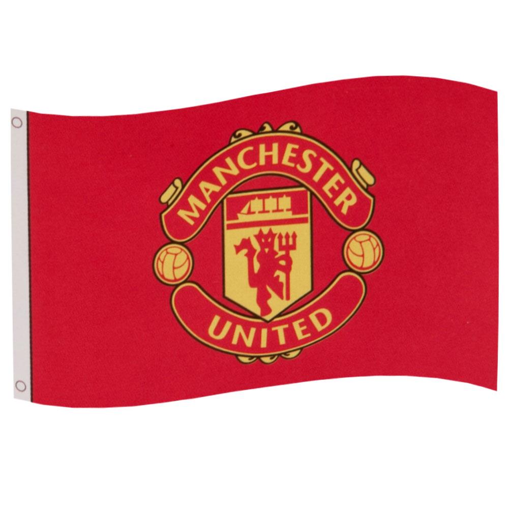 Manchester United FC Core Crest Flag - Buy  at GiftMasters.co.uk