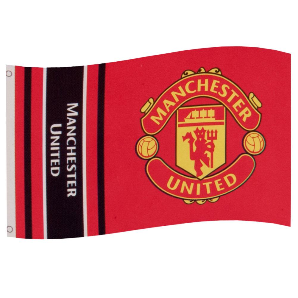 Manchester United FC Wordmark Flag - Buy  at GiftMasters.co.uk