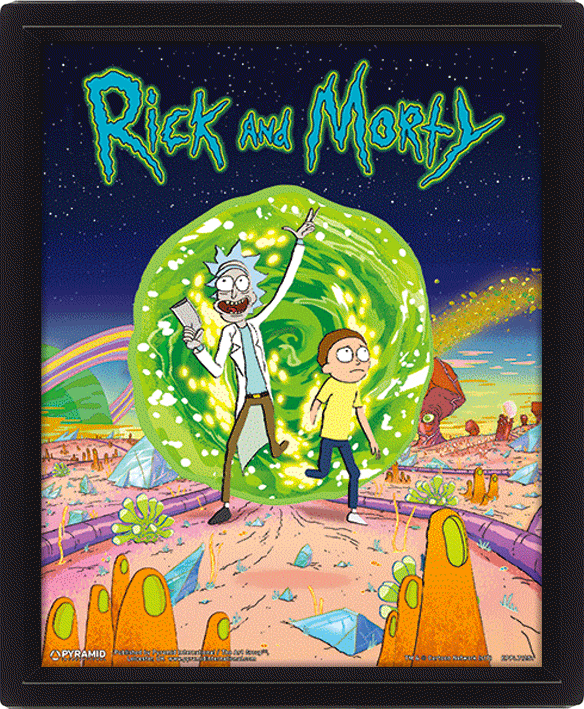 Rick And Morty Framed 3D Picture - Buy Pictures at GiftMasters.co.uk