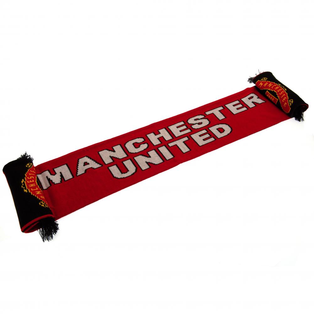 Manchester United FC Stripe Scarf - Buy Gloves & Scarves at GiftMasters.co.uk