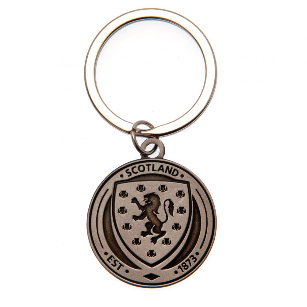 Scottish FA Antique Silver Crest Keyring - Buy Keyrings at GiftMasters.co.uk