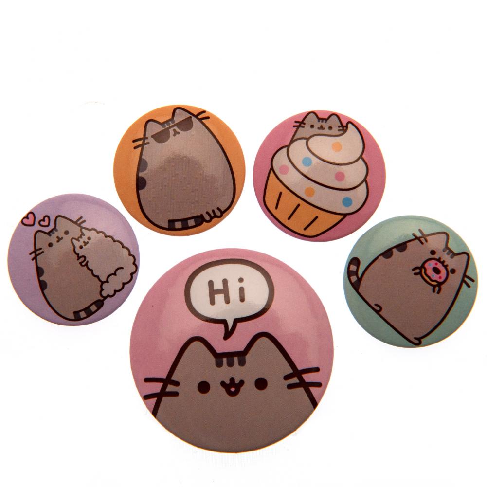 Pusheen Hi Button Badge Set - Buy Badges at GiftMasters.co.uk